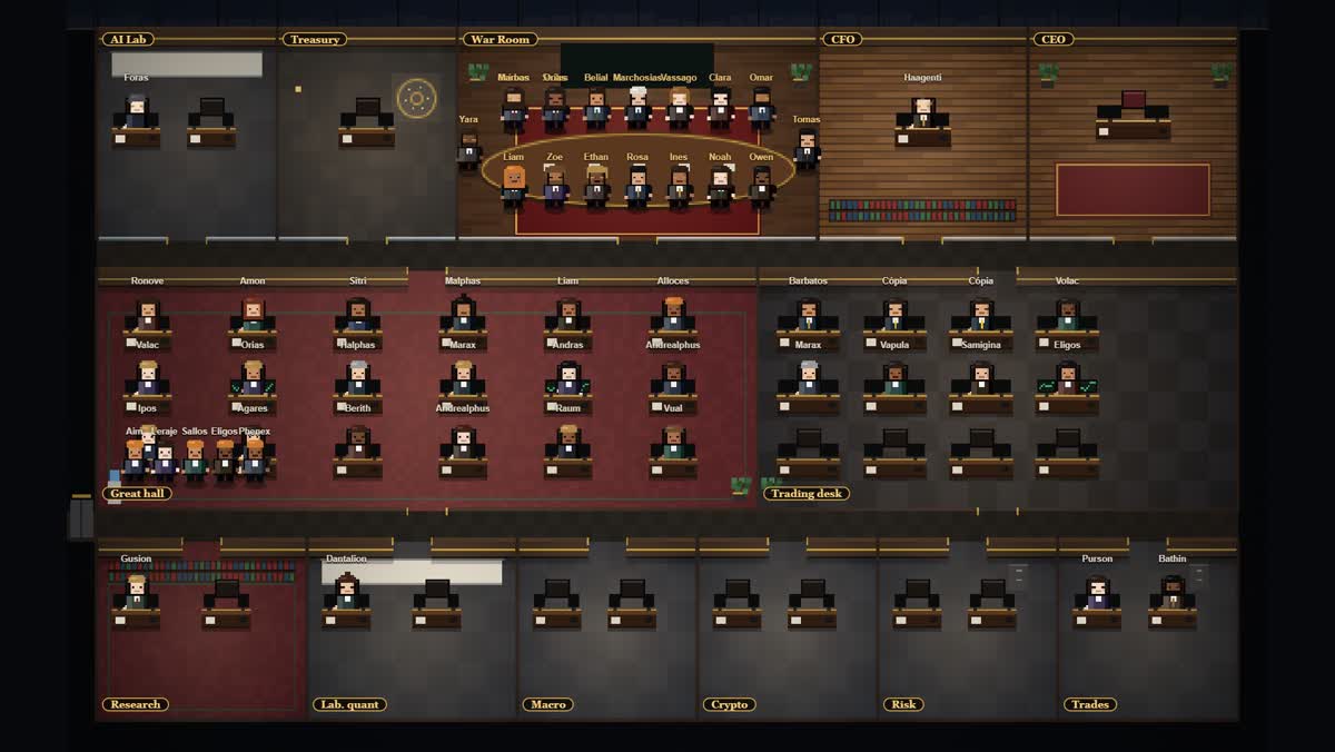 The office in pixel art